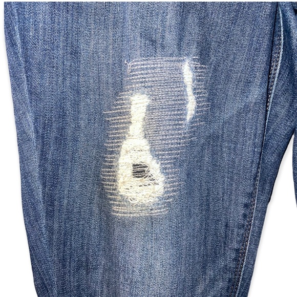 EXPRESS Distressed Pull On Mid Rise Jean Legging 6L - Picture 7 of 13